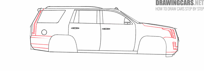 easy Cadillac Escalade drawing