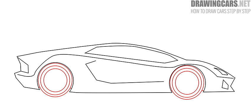 how to draw a car lambo