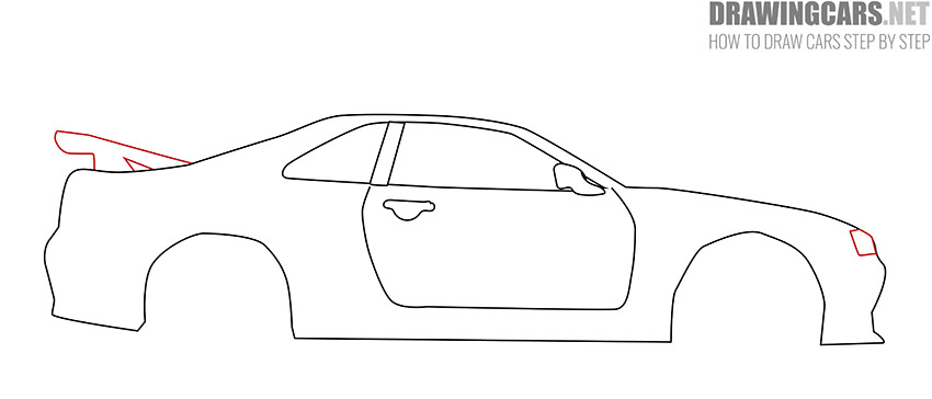 how to draw a realistic racing car