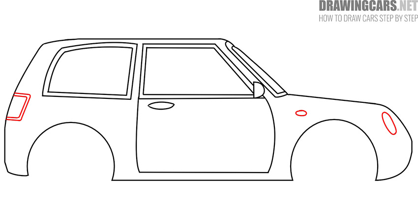 how to draw a simple car