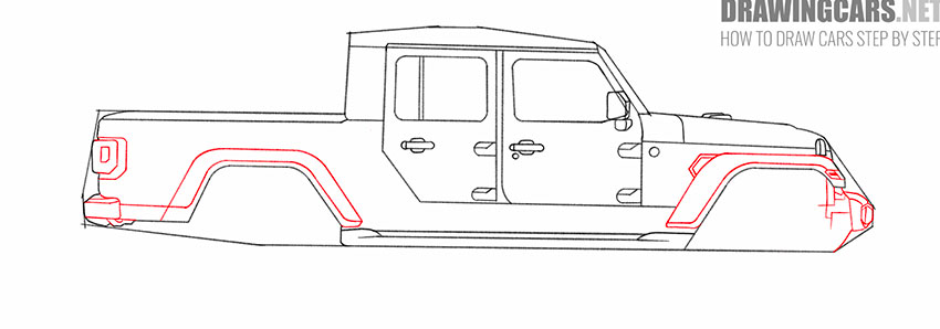 jeep gladiator drawing tutorial