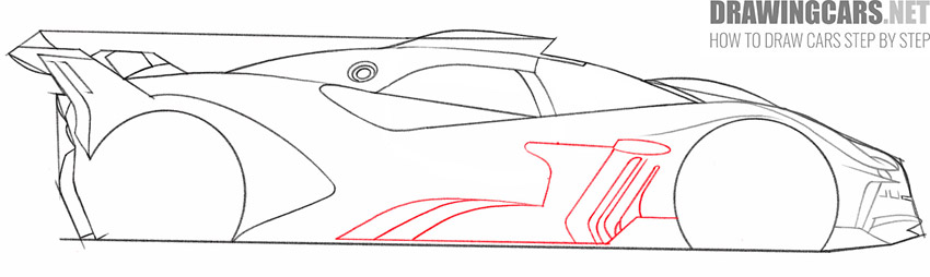 simple bugatti bolide drawing