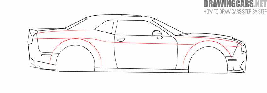 Dodge Challenger drawing easy
