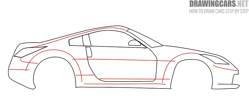 Sports Car drawing tutorial