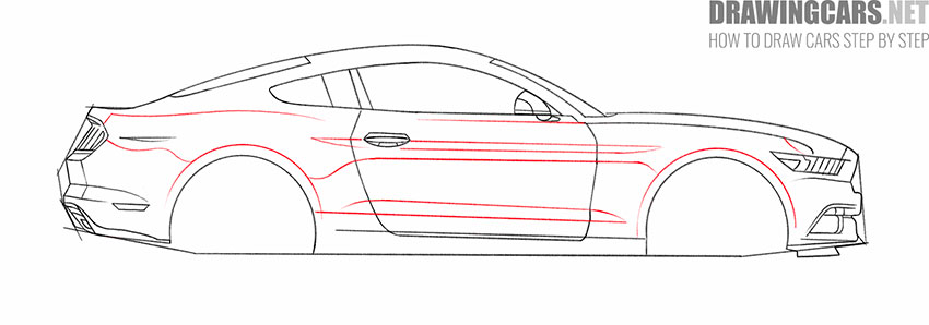 ford mustang drawing guide