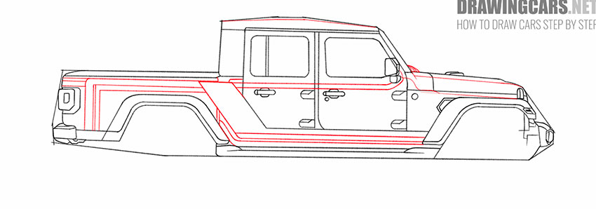 jeep gladiator drawing lesson
