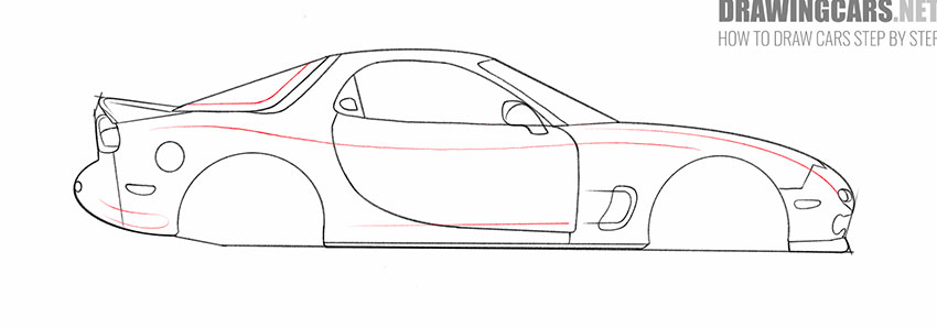 mclaren p1 drawing step by step