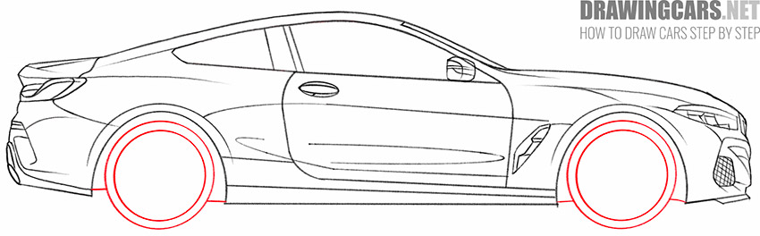 BMW 8 Series drawing for kids