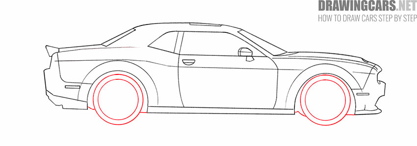 Dodge Challenger drawing simple