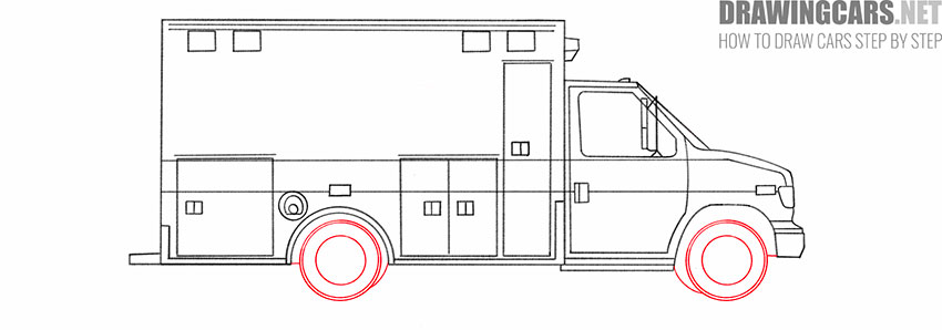 ambulance truck drawing tutorial