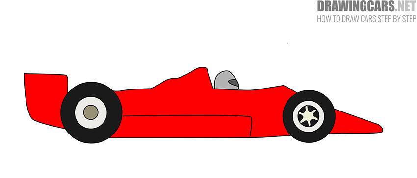 cartoon Formula 1 Car drawing