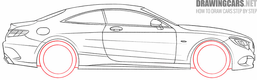 cartoon Mercedes-Benz drawing