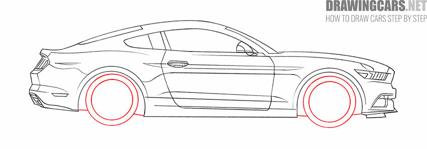 easy ford mustang drawing