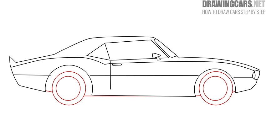 easy muscle car drawing