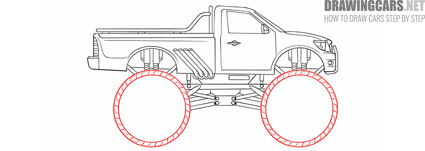 monster truck drawing tutorial