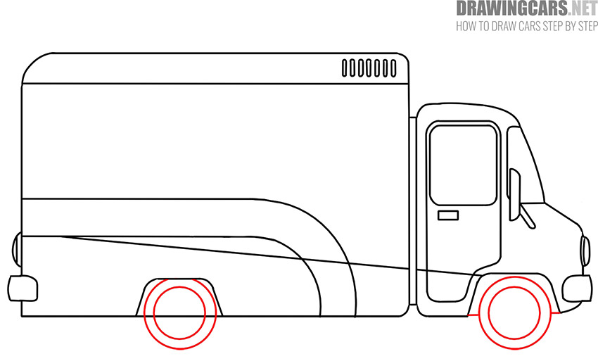 simple mini truck drawing