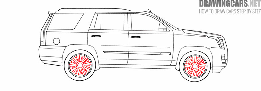 How to Draw a Cadillac Escalade simple