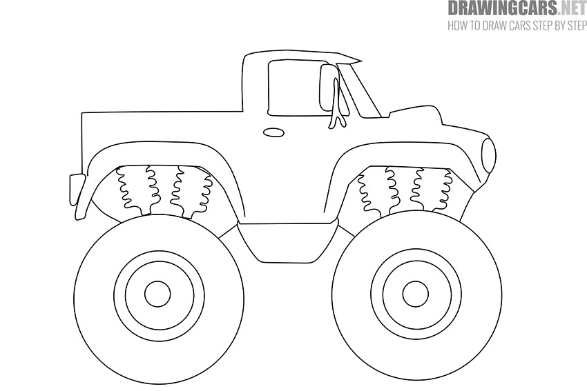 easy Monster Truck drawing