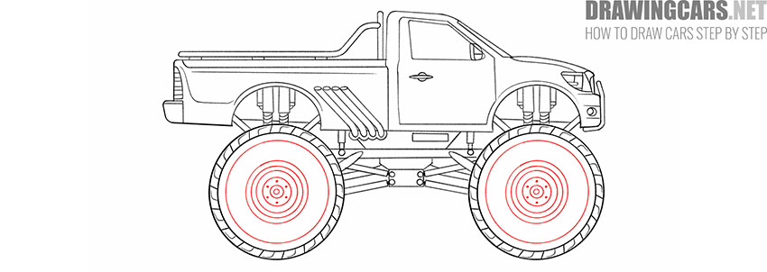 monster truck drawing guide