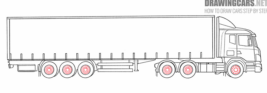 semi-truck drawing guide