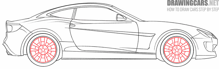 simple fast car drawing