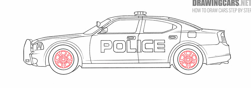 simple police car drawing