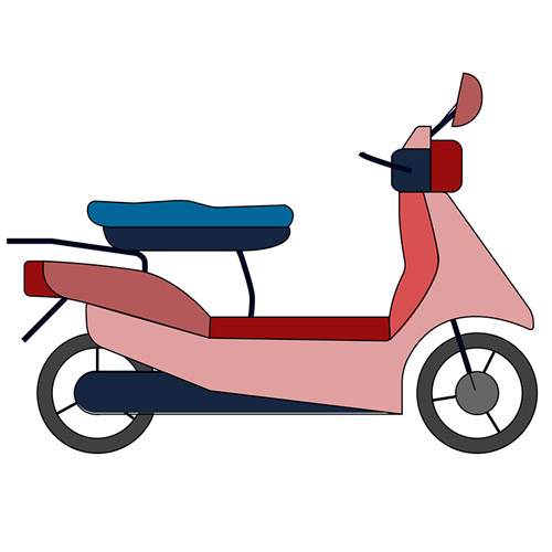 How to Draw a Moped for Kids