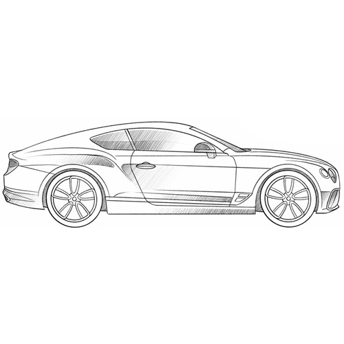 How to Draw a Bentley Continental GT