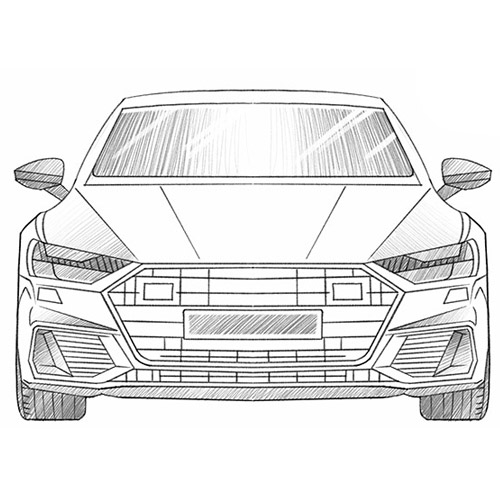 How to Draw a Car from Front
