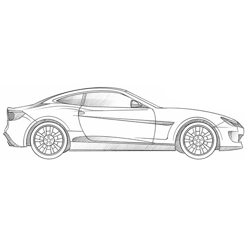how to draw a fast car