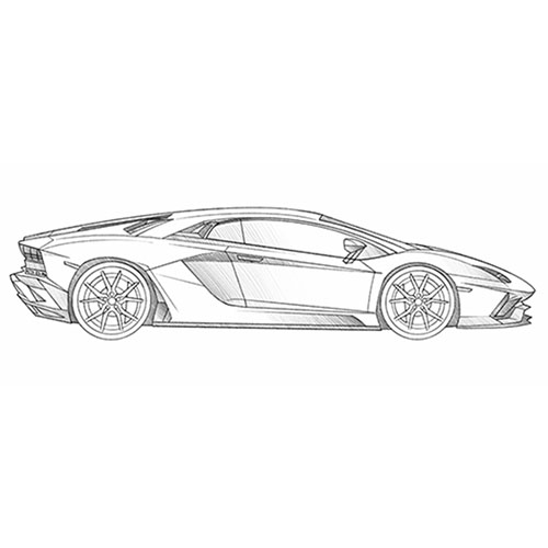 How to Draw a Lamborghini Aventador Step by Step